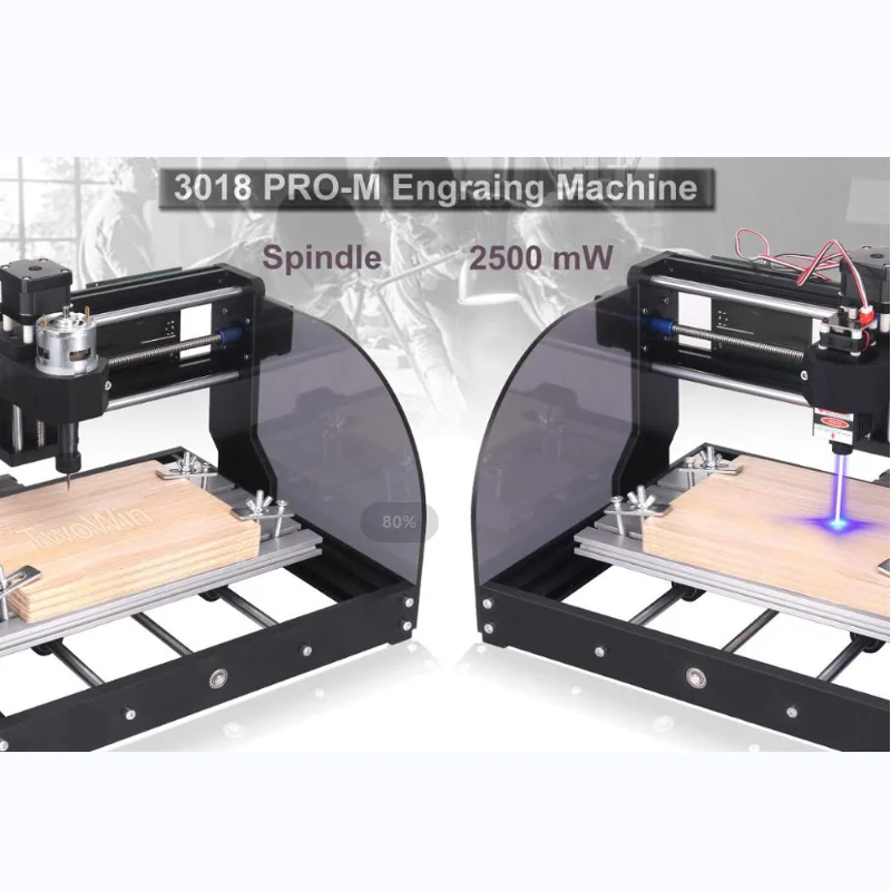 Лазерный гравер GRBL DIY с ЧПУ 3018 Pro Max 20 Вт 3 оси PBC фрезерный лазерный гравировальный