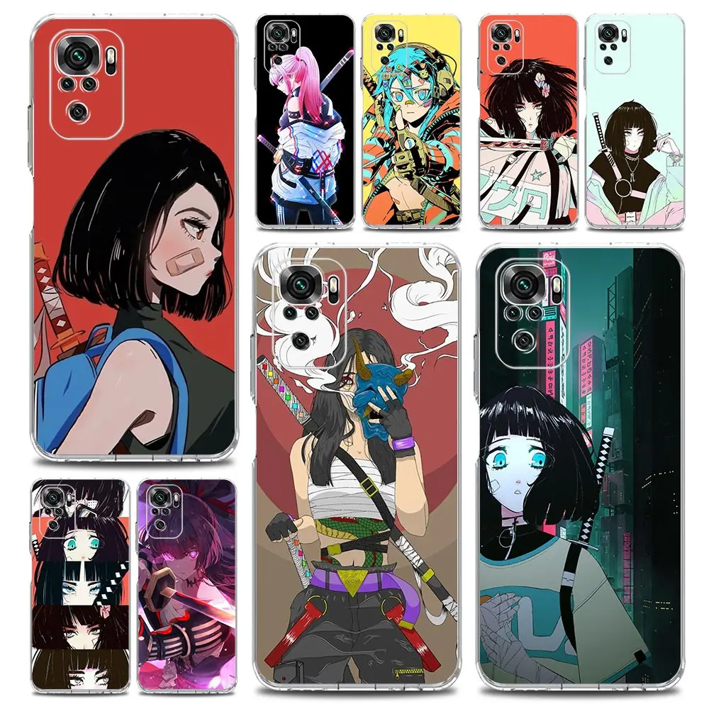 

Japanese Style Anime Girl Clear Phone Case For Xiaomi Redmi Note 12 5G 9S 9 8 10 11 Pro+ 9T 8T 10C 9C 9A 7 Pro Soft Back Cover