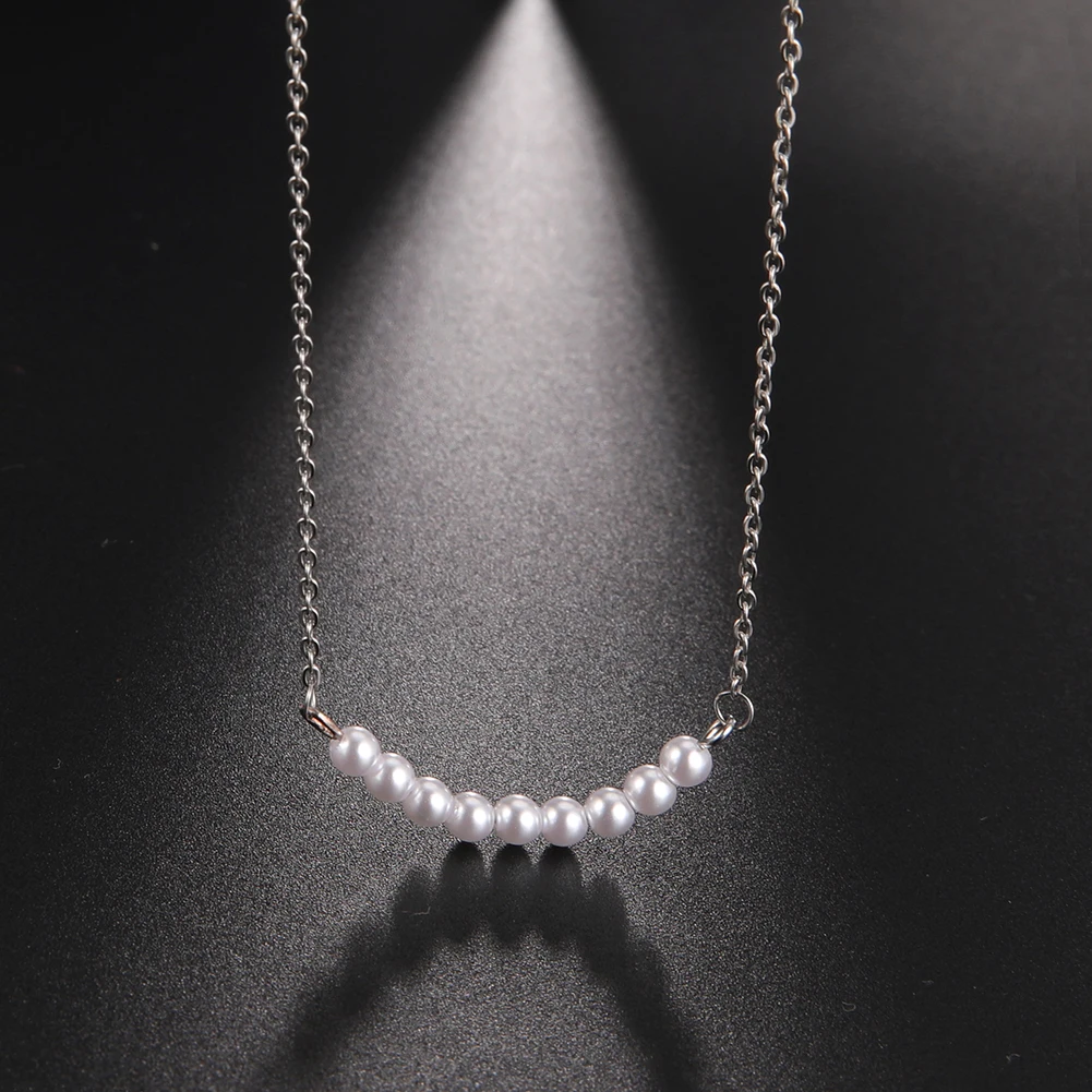 

Женский чокер с жемчугом, из нержавеющей стали