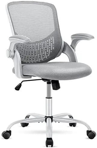 

Chair, Desk Chairs with Wheels Computer Chair Mesh Home Office Chairs with Flip-up Armrests, Ergonomic Rolling Swivel Chair with