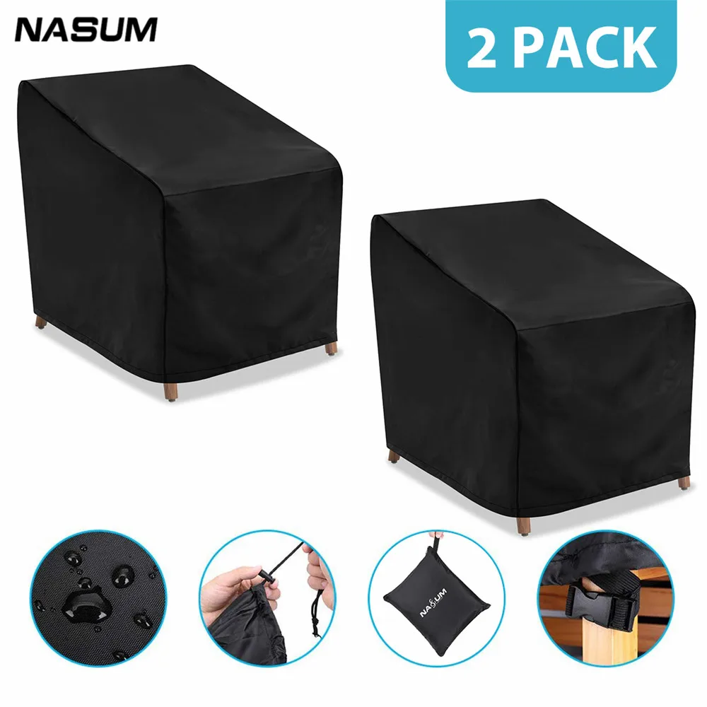 

NASUM 2pcs Patio Chair Covers Outdoor Lawn Patio Furniture Cover Lounge Deep Outdoor Seat Cover UV Protected With Waterproof