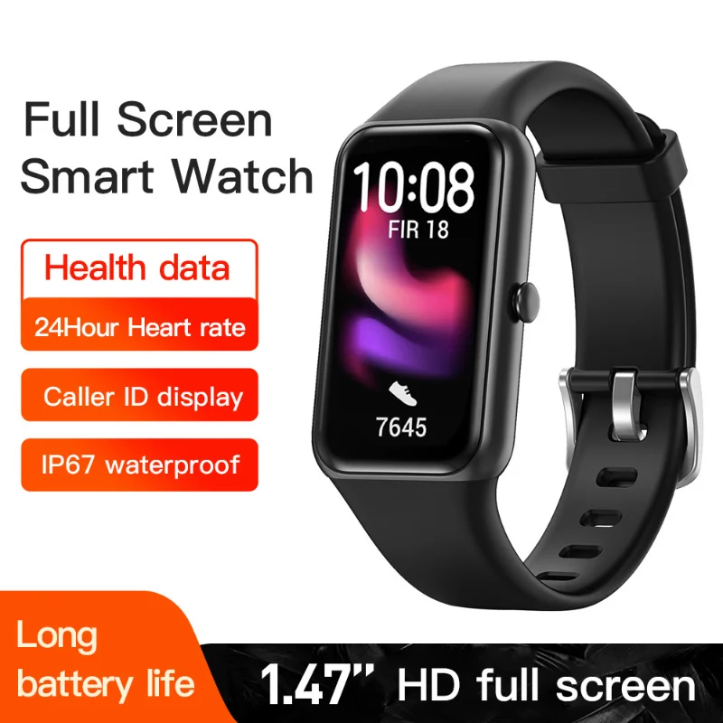 

Smart Bracelet C11 Full Touch 1.47 Inch HD Sport Fitness Tracker Band Heart Rate Blood Pressure Sleep Monitor for Android IOS