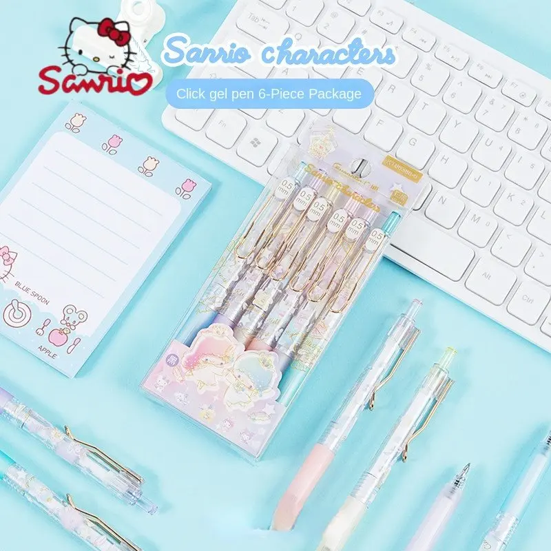 Sanrio Genuine Joint Name HelloKitty Press Gel Pen Cartoon Student Writing Signature Pen school supplies sanrio stationery