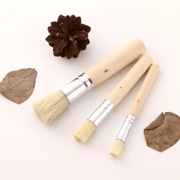 3pcs wooden stencil brushes pure natural bristle template paint brushes for acrylic oil watercolor stencil project diy crafts