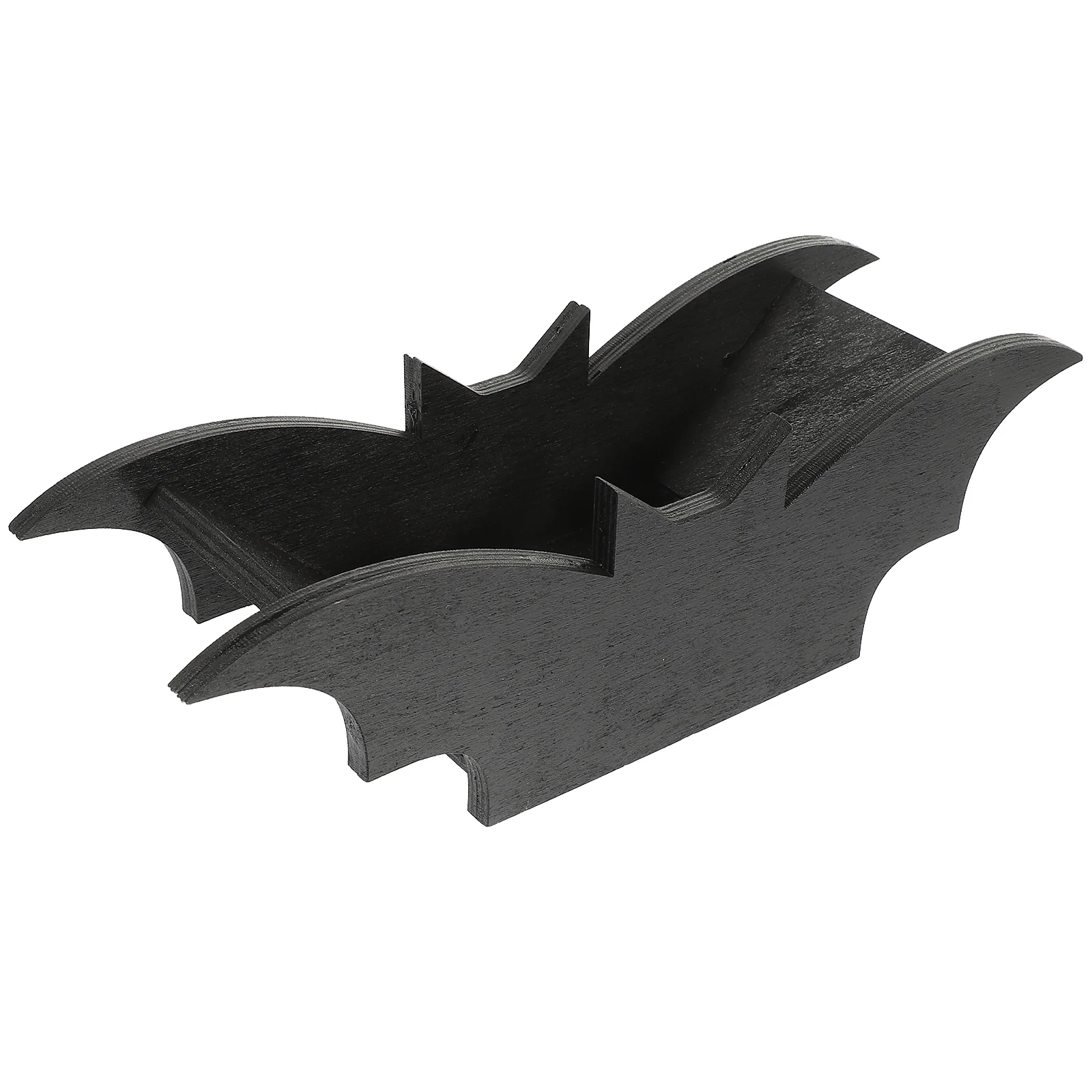 

Bat Makeup Brush Container Organizer Trinket Case Wooden Jewelry Storage Holder Decoration