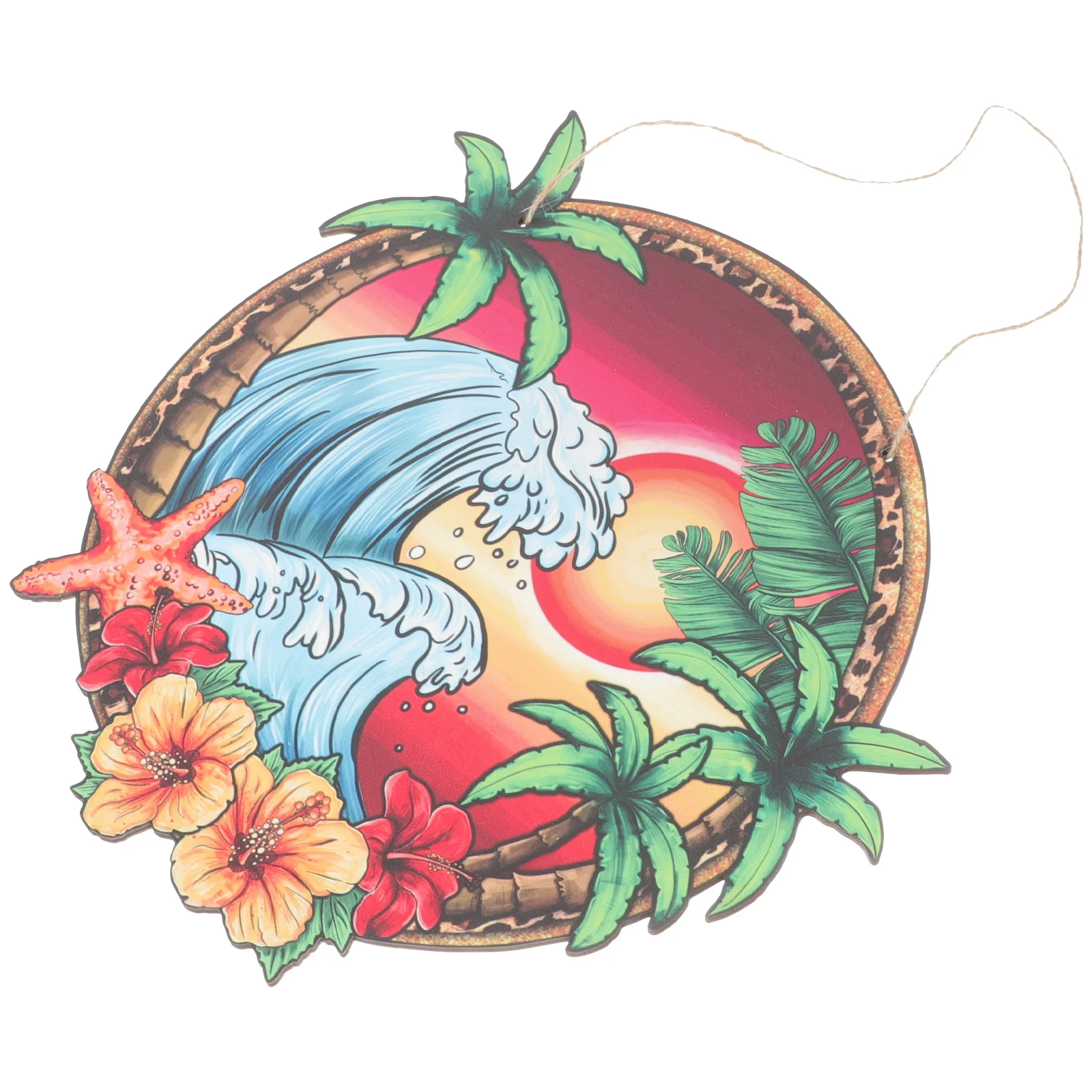 

1 Set Summer Wooden Door Sign Festive Hanging Sign Beach Themed Wall Plaque