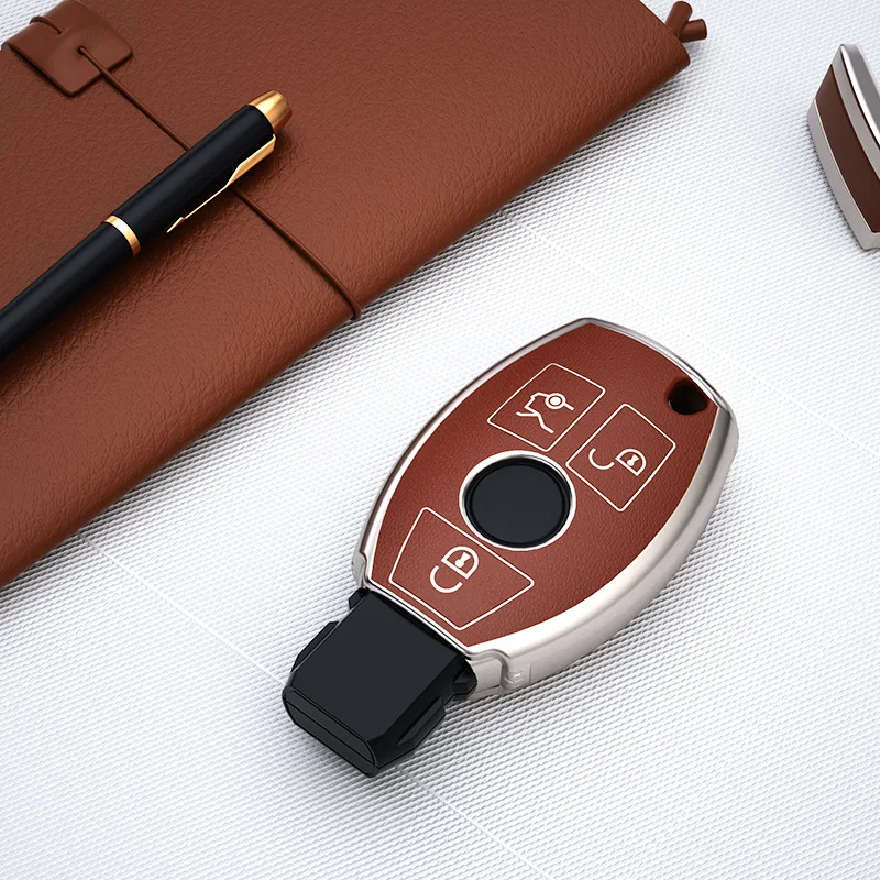 

Leather TPU Car Key Fob Cover Case Holder Shell for Mercedes Benz A B C S Class AMG GLA CLA GLC W176 W221 W204 W205 Accessories