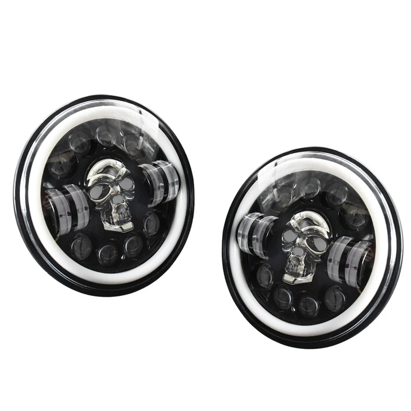 Круглые Фонари с черепом задние фонари диагональю 7 дюймов для внедорожника