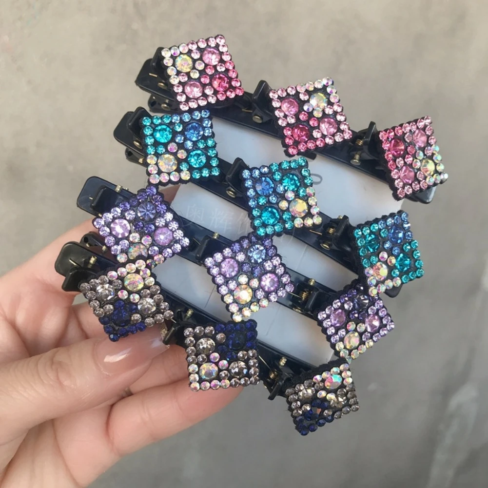 

New Hot Elegant Hair Accessories Women Korean Crystal Rhinestone Hairpin Lady Beautiful Shine Barrette Hair Wear Girl Hair Clip