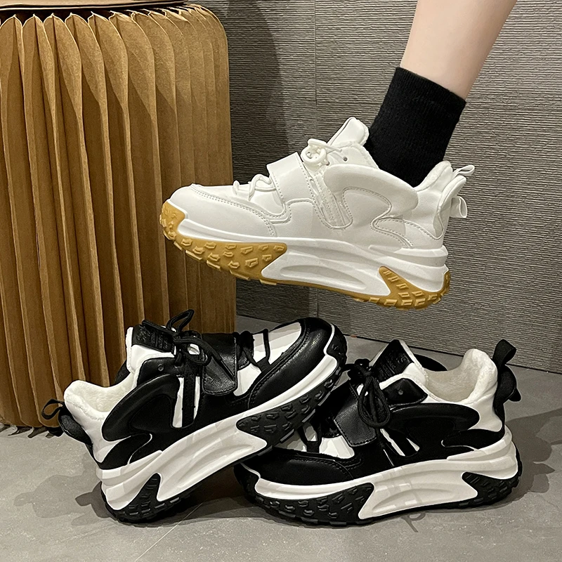 

Shoes for Women 2022 Winter Cotton Fashion Women's Sneakers Korean Women's Casual Shoes Students' Versatile Platform Sneakers