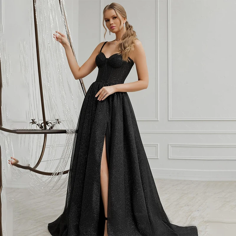 

Пляжное атласное свадебное платье с рюшами, без бретелек, а-силуэт, с Боковым Разрезом, официальное свадебное платье для взрослых, 2023, индивидуальный пошив