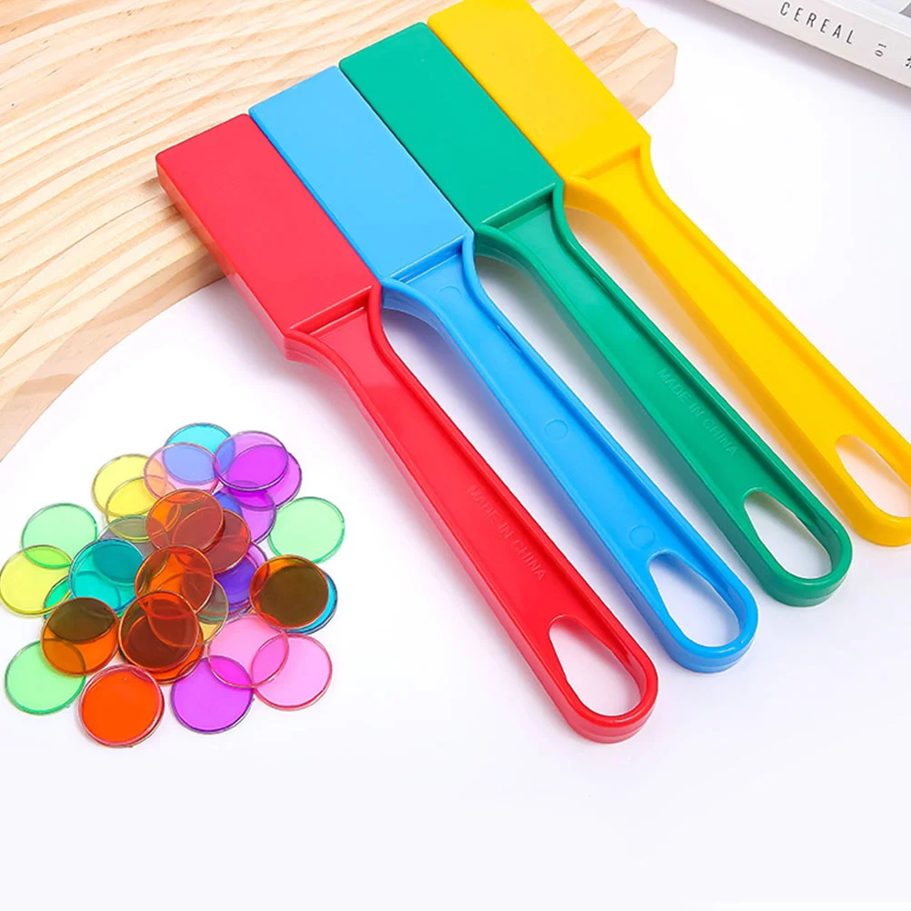 

Magnetic Sticks Kids Transparent Disc Teaching Aids Wand Round Chips Color Sorting Toy Wands Educational Counting Child