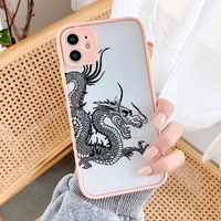dragon phone case for iphone x xr xs 7 8 plus 11 12 13 pro max 13mini translucent matte case