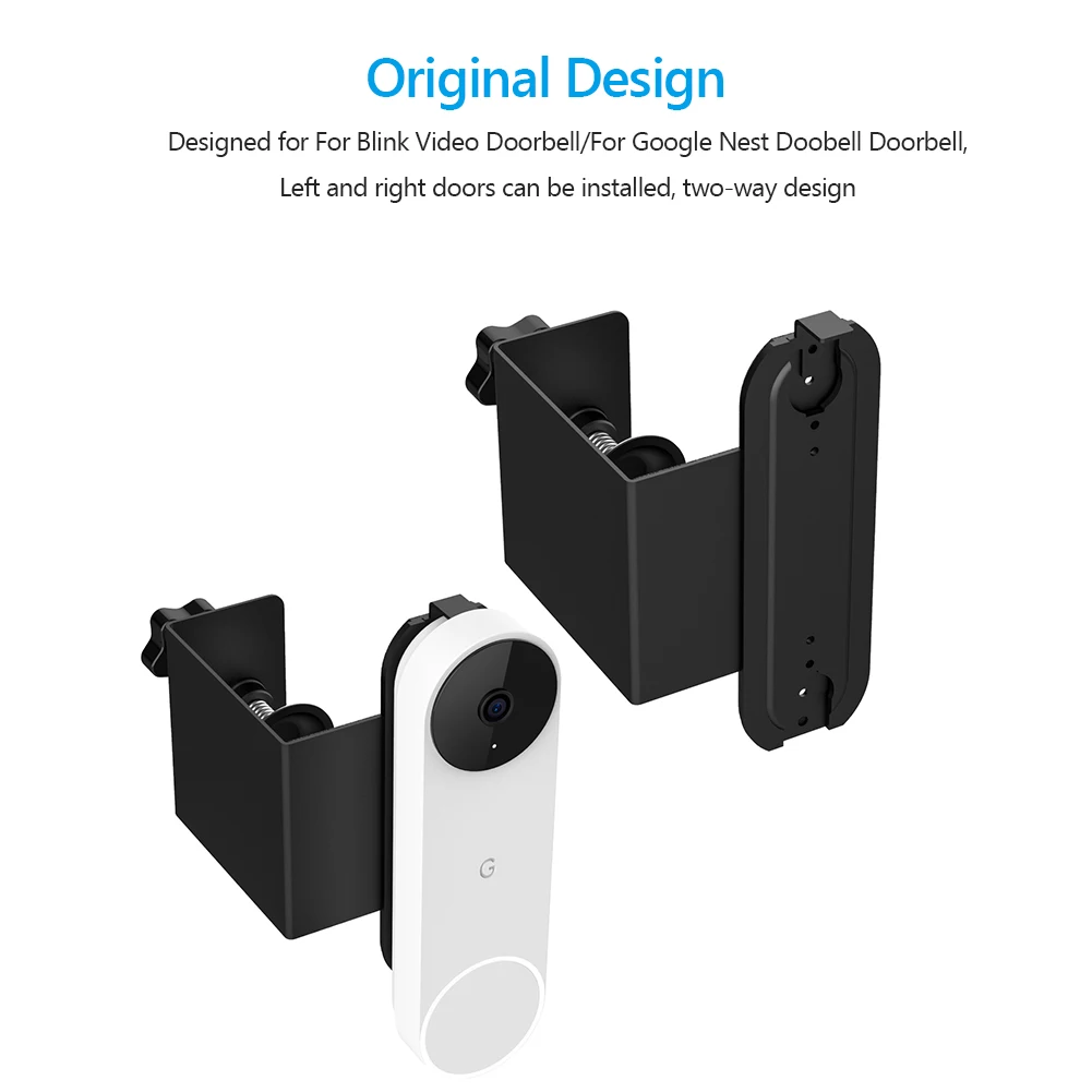 

Adjustable Ring Video Doorbell Mounting Bracket No Drill Anti-Theft Door Mount Holder for Blink Video Doorbell