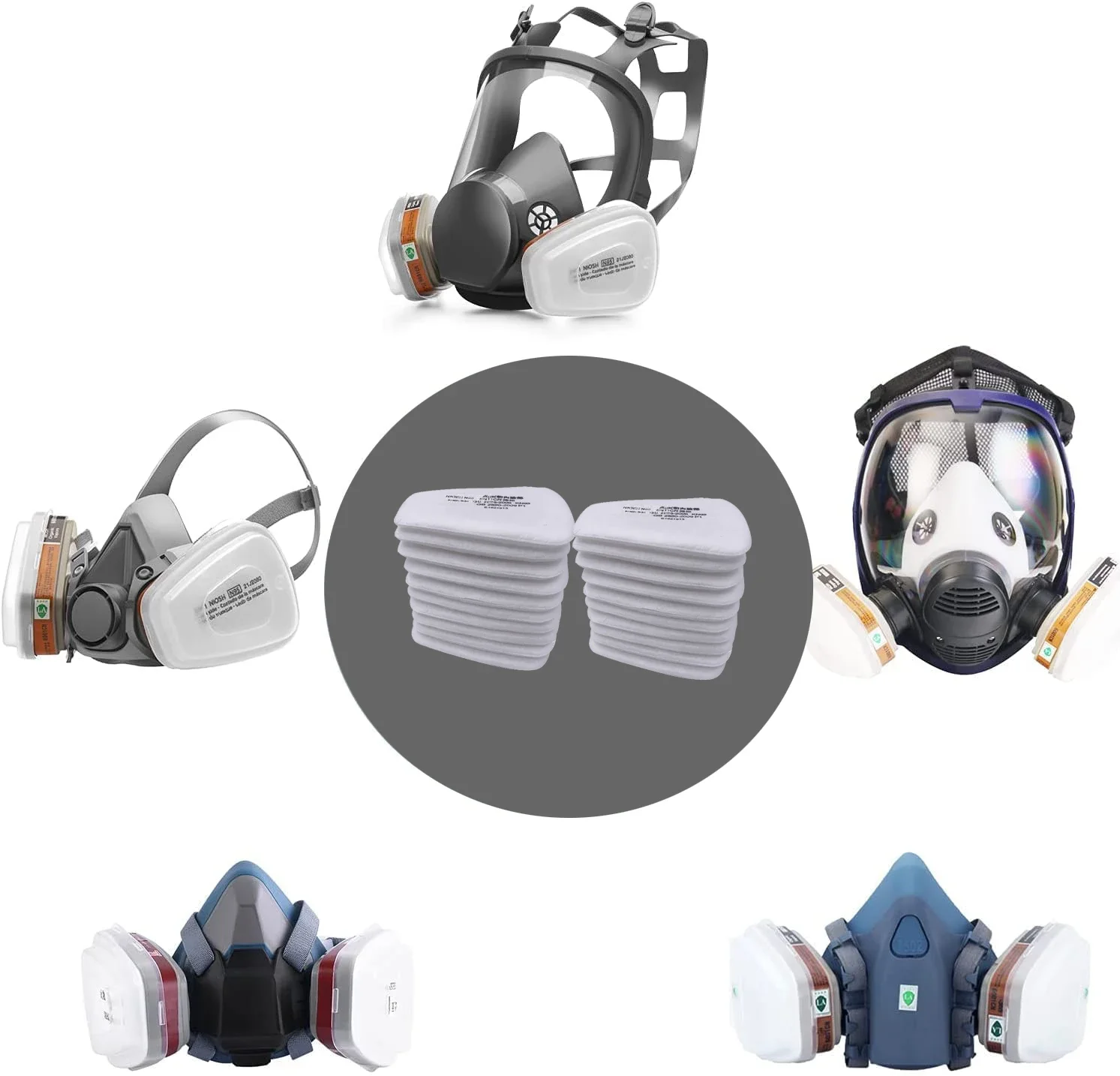 50/300 шт. 5N11 промышленные хлопковые фильтры 501 сменная Крышка для 3М 6200/7502/6800 газовая