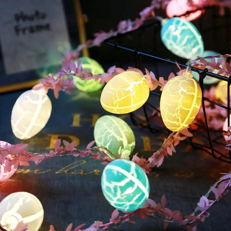 

10Leds Egg Led String Light Easter Fairy String Lights Wedding Party Ornament Garland Easter Decorations For Home weeding