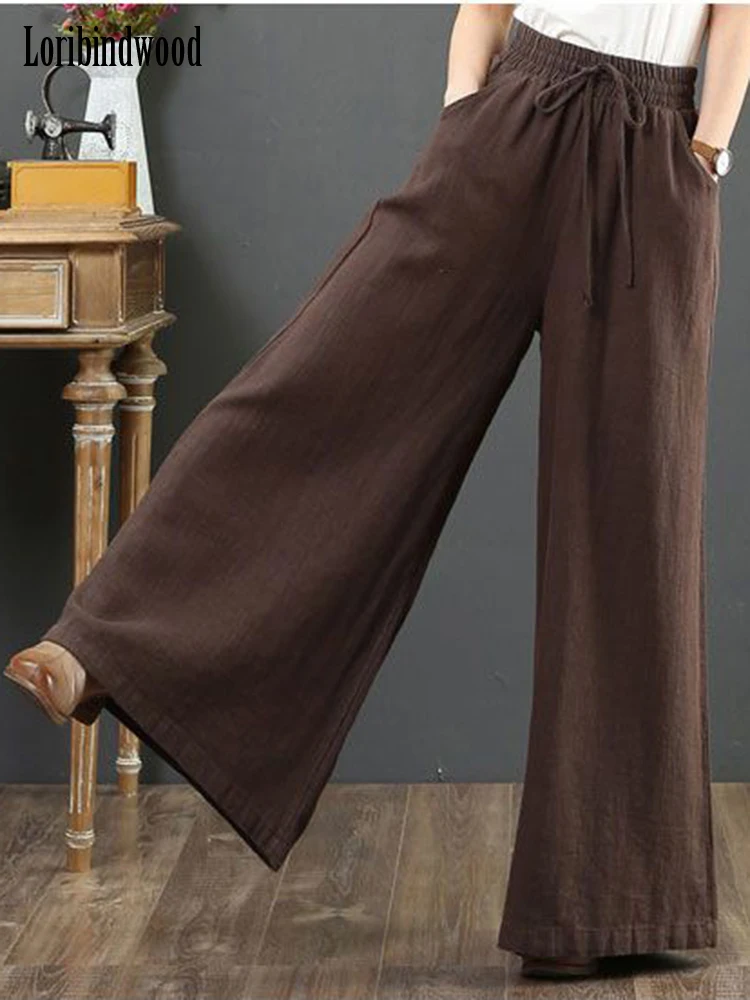 

Wide Leg Pants Loose Pants for Women Spring Summer 2022 Casual Pants Soft Draping Pants Cotton and Linen Pants for Women