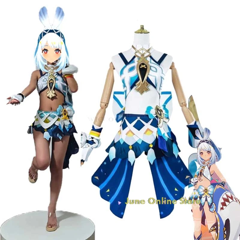 Женский костюм для косплея Genshin Impact Mualani аксессуар Хэллоуина