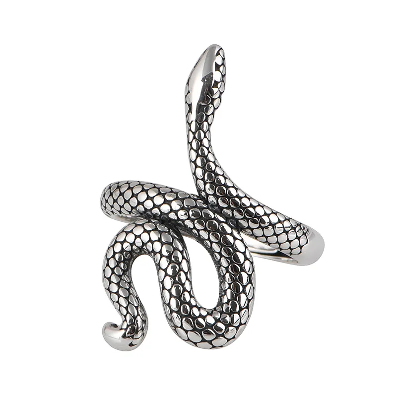 

925 Sterling Silver Snake Shape Ring for Women,Adjustable
