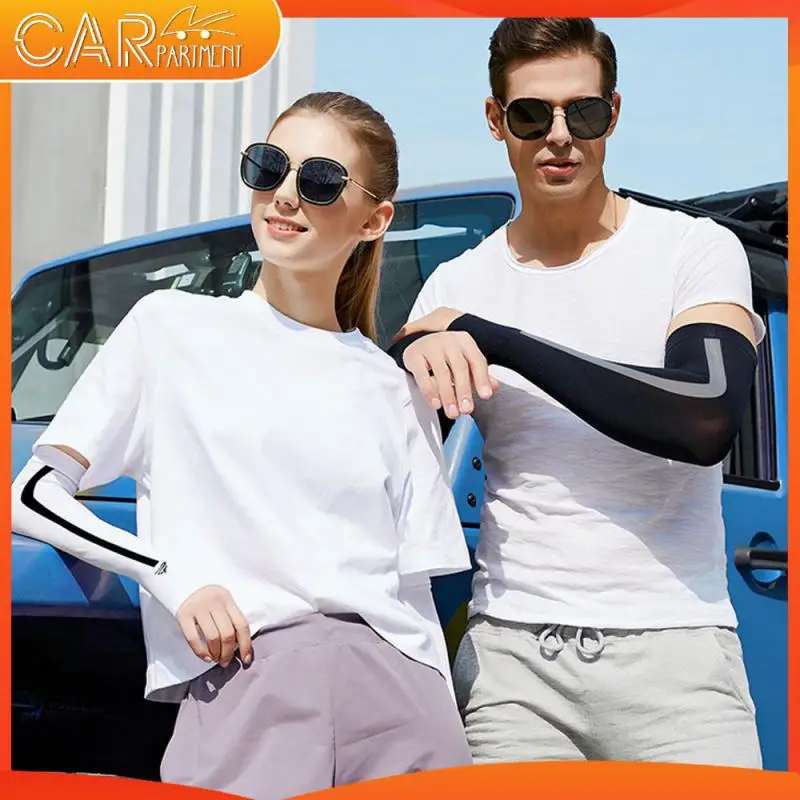 

Ледяной Шелковый рукав солнцезащитный рукав летние перчатки унисекс для улицы езды спорта УФ бега езды на велосипеде вождения светоотражающие ленты