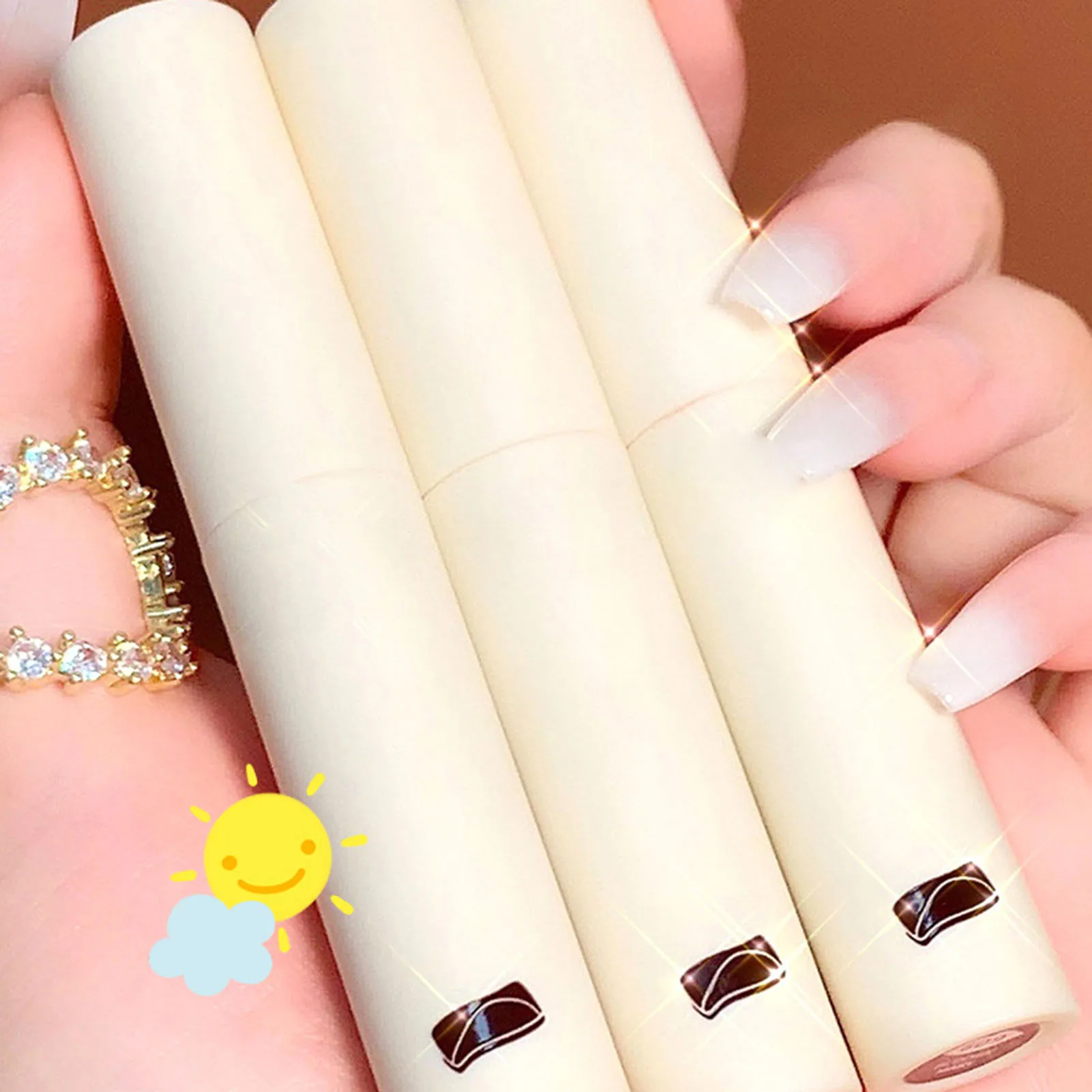 

Chocolate Silky Texture Matte Lipstick Portable Hydrating Lips Makeup Tool For Women Girls