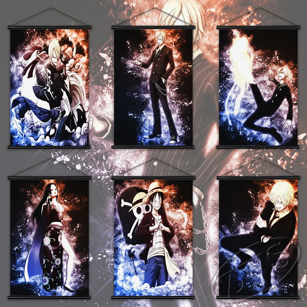 

Цельный плакат холст картины Vinsmoke Sanji Висячие свитки настенные художественные принты Современный домашний декор подарок на день рождения д...