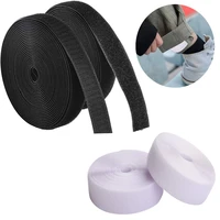 1mpair 16 50mm fastener tape black white adhesive hook and loop tape no glue interlocking ties magic tape sewing accessories