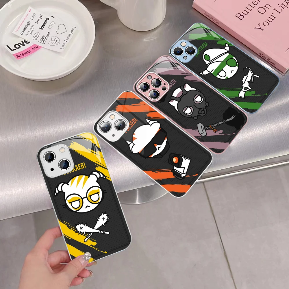 Фото Чехол для телефона S-SIXES-Rainbowes из закаленного стекла для iphone 14, 13, 12, 11 Pro Mini XS MAX 14 Plus X XS XR Fundas №1