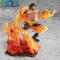 one piece pop fire fist ace figure 25cm max 15th anniversary special edition ver box figure decoration model collection gift