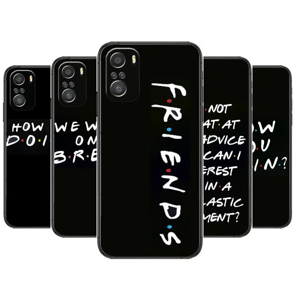 

Coffee Friends TV For Xiaomi Redmi Note 10S 10 9T 9S 9 8T 8 7S 7 6 5A 5 Pro Max Soft Black Phone Case