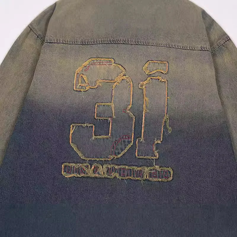 Винтажная джинсовая куртка в американском стиле для мужчин и женщин