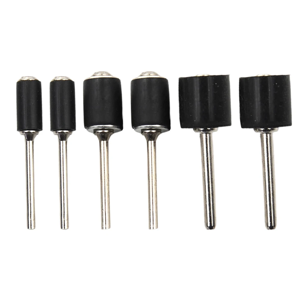 

6pcs Sanding Drum 1/8inch Rubber Mandrel Grinder Drum Sanding Sandpaper Circle Kit Polishing Nails For Rotary Abrasive Tool