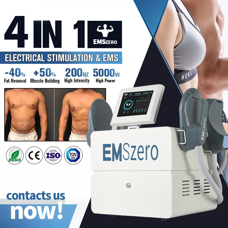 

2022 EMSlimNEO Weight Loss EMSzero EMSlim Body Build Muscle Fat Reduction Stimulation Electromanetic 4 Handles Machine