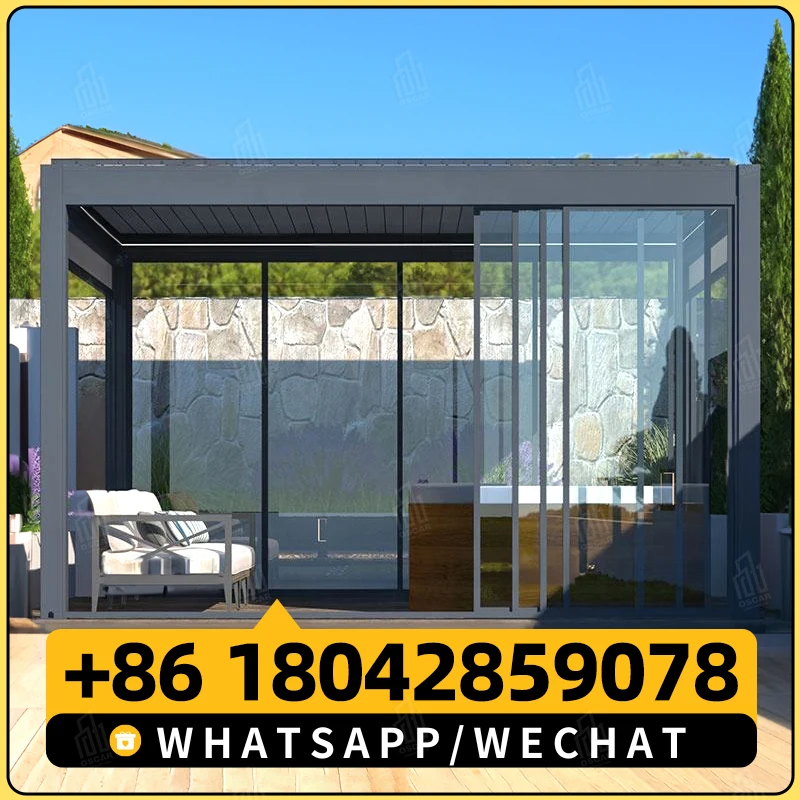 Выдвижная выдвижная крыша открытая беседка автоматическая моторизованный