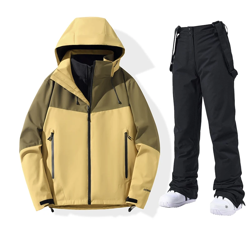 Зимняя куртка лыжный костюм мужская ветрозащитная термокуртка для сноуборда +