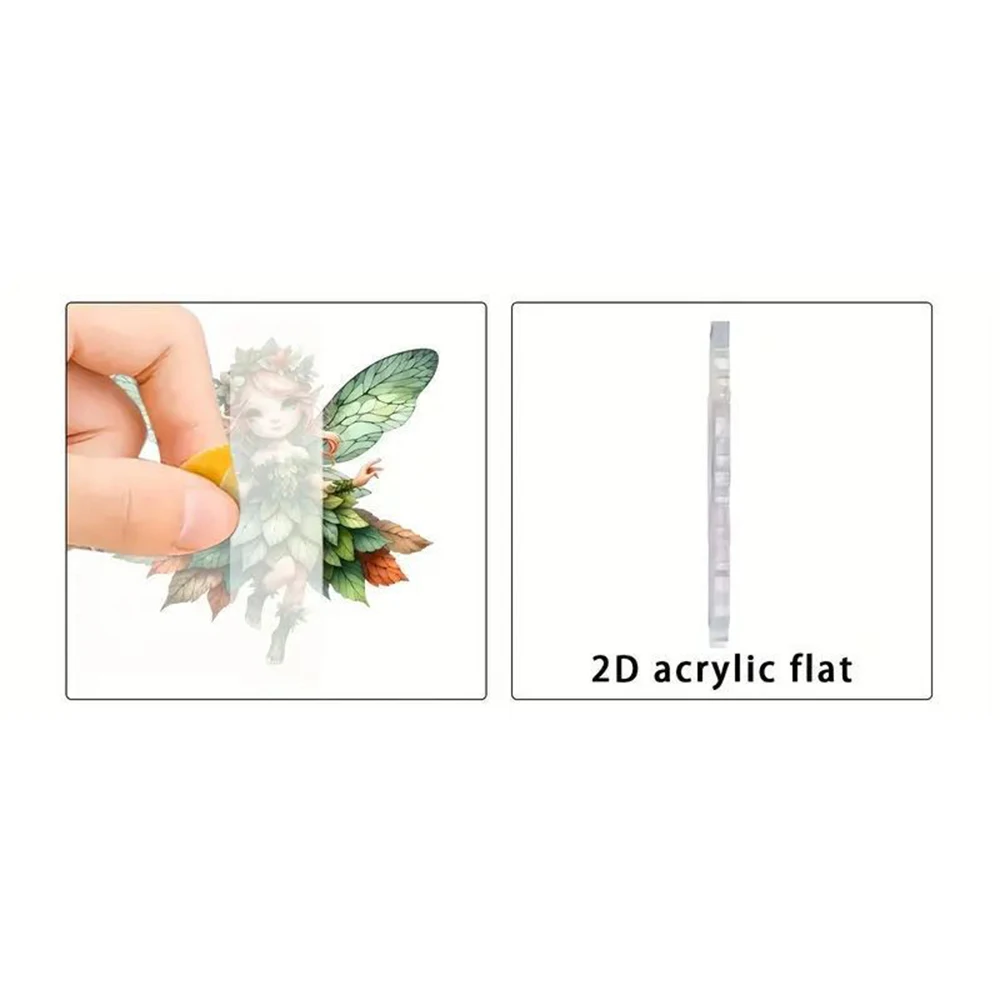 2D акриловый зеленый эльф кулон цветок фея подвески маленький свежий