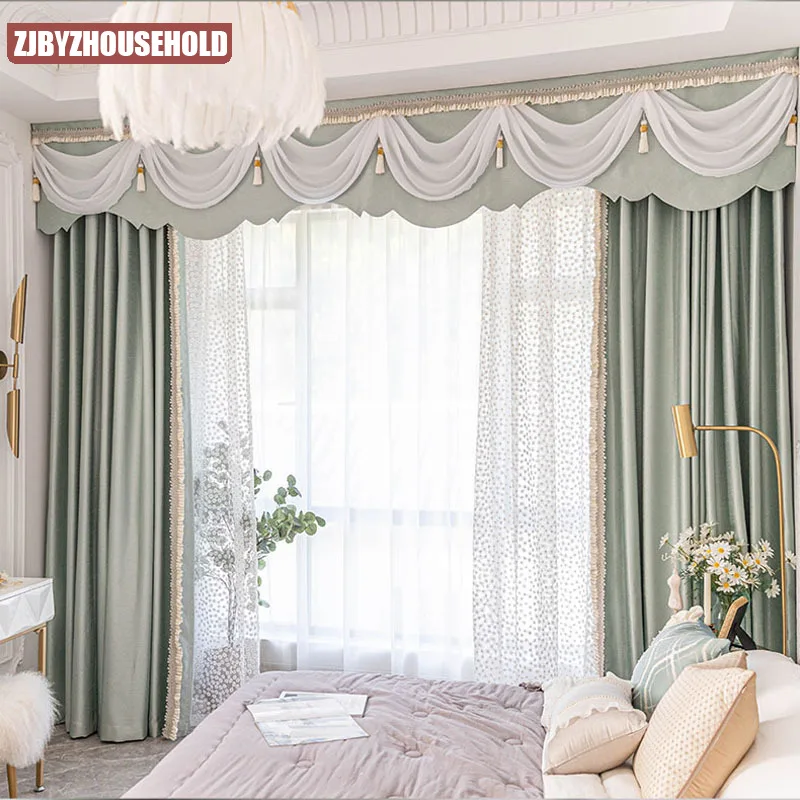 

Французские европейские шторы для гостиной, спальни, романтичные роскошные современные высокоточные сетчатые оконные шторы с текстурой в стиле принцессы