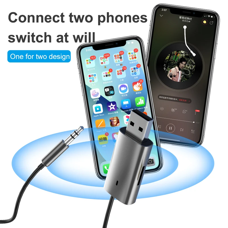 Kebidumei USB OTG 3 5 мм Aux Bluetooth адаптер конвертер автомобильные аксессуары