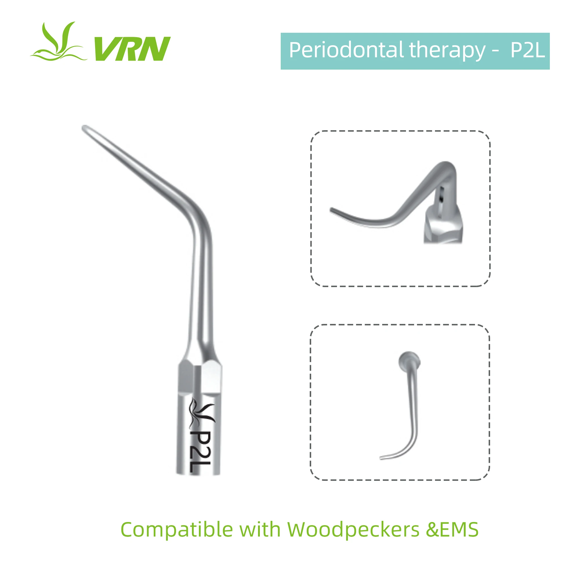 P2L Кончик иглы изогнут влево для удаления камней в сложных соседних щелях и