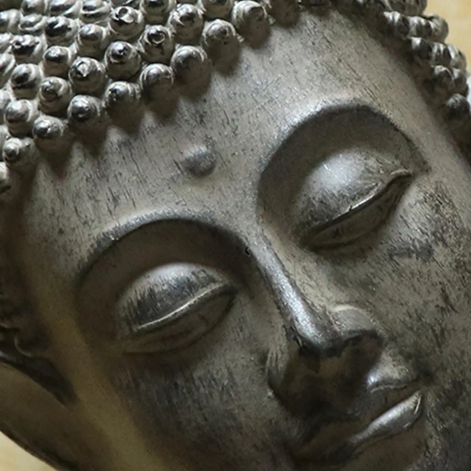 

Buddha Head Statue Zen Figurine Fengshui Home Desktop Decoration Sculpture