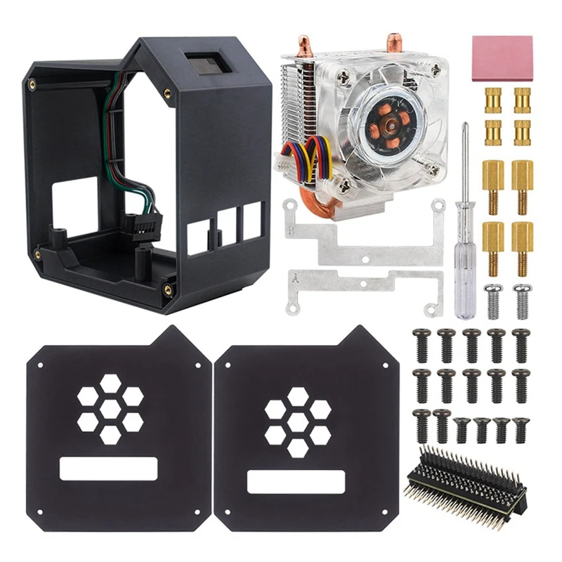 Для Raspberry Pi 5 ABS Mini Tower Fan Kit Комплект вентиляторов с 4-контактным портом JST и