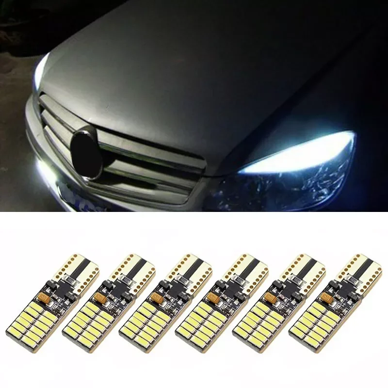 

6 X T10 LED Lights 6000K White Error Free For Mercedes W204 City Eyebrow Eyelid