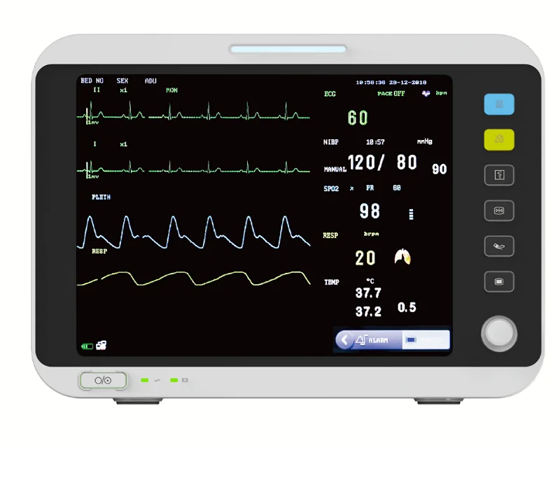 

Monitor for ECG heart rate meter respiration blood oxygen blood pressure and body temperature MACHINE