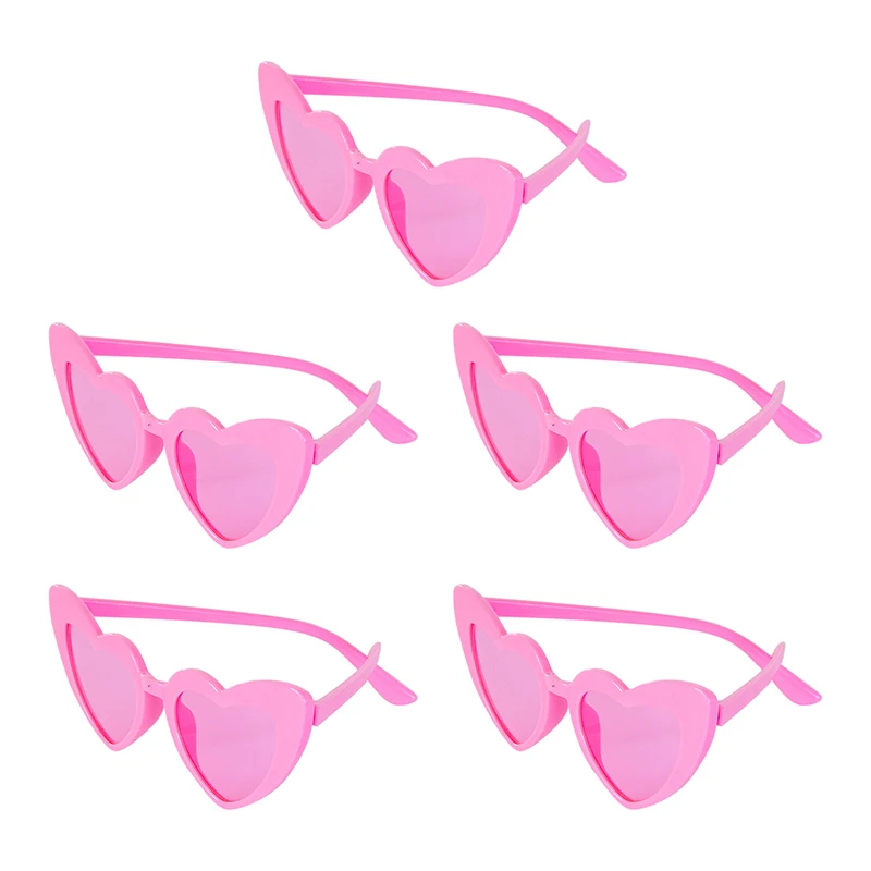 

5pcs Heart Shaped Sunglasses Bachelorette Party Vintage SunGlasses Wedding Decoration Bride To Be photo prop Bridal Shower Decor