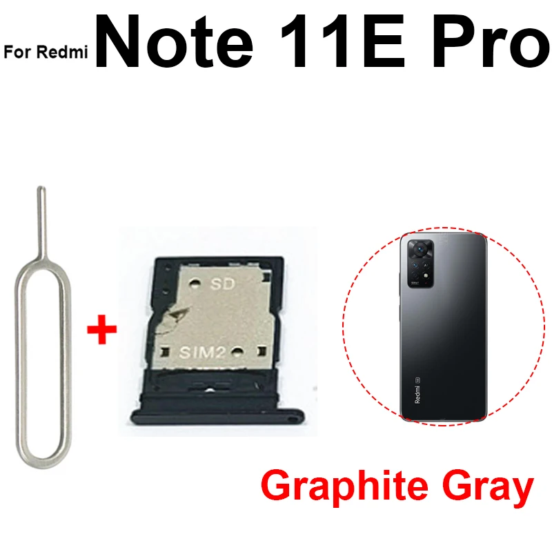 Лоток для Sim-карты Xiaomi Redmi Note 11E Pro 11SE адаптер SIM-карты кардридер держатель запасные