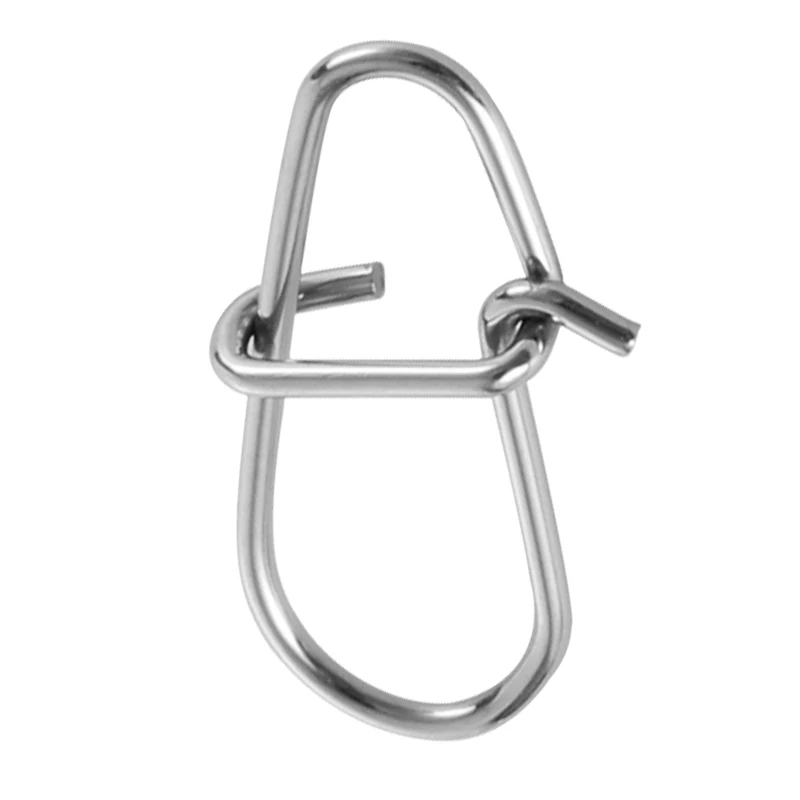 

200 pcs YUQIAO Fishing Swivels Snap Pin Stainless Steel S# M# 12kg 22kg Fastlock Clip Accessories Fishing Tool Snap