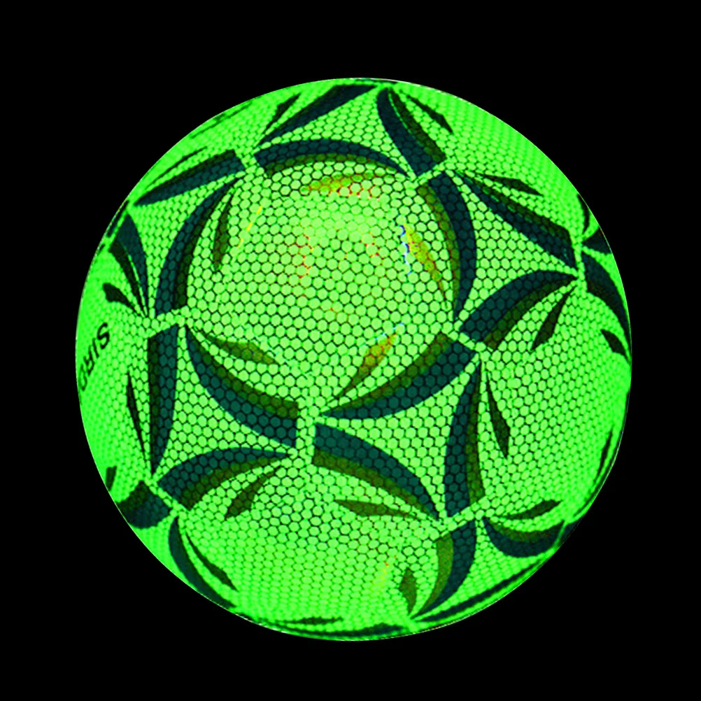 

Football Light Absorption Balls PU Soccer Indoor Kids Training Reflect Fluorescent Luminous Sports Creative Gift Supply