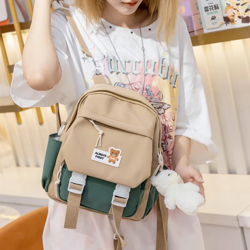 

Small Women's Backpack Fashionable Multifunctional Casual Shoulder Bag Cute Girly Backpack Schoolgirl Mini Schoolbag Mochila