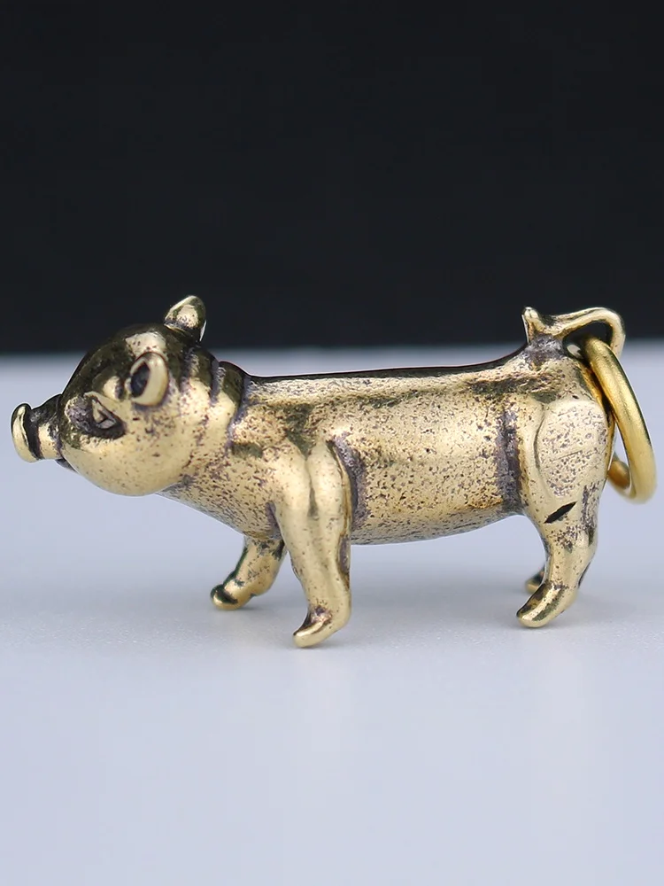 Чистая медь однотонный милый питомец маленькая свинья двенадцать знаков зодиака