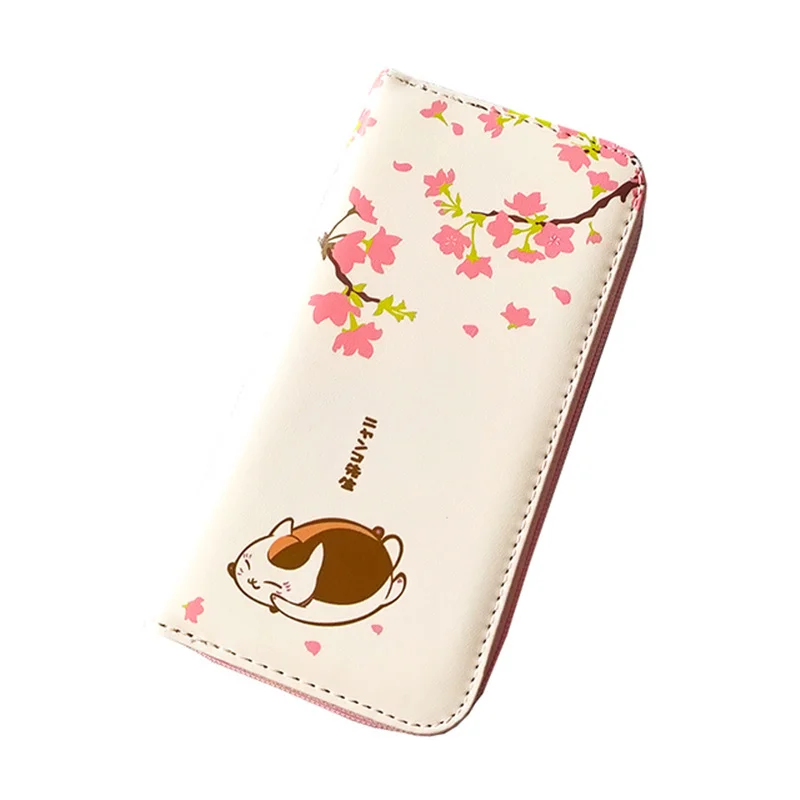 

Anime Natsume Yuujinchou Women's Cartoon Wallet Female Clutch Long Purse Zipper Coin Pocket Card Holder Portefeuille femme